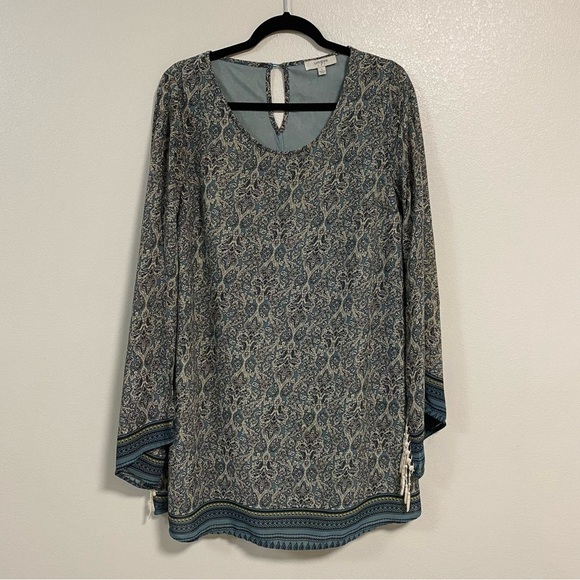 Umgee Paisley Print Boho Tunic Top Size Large - Picture 1 of 11